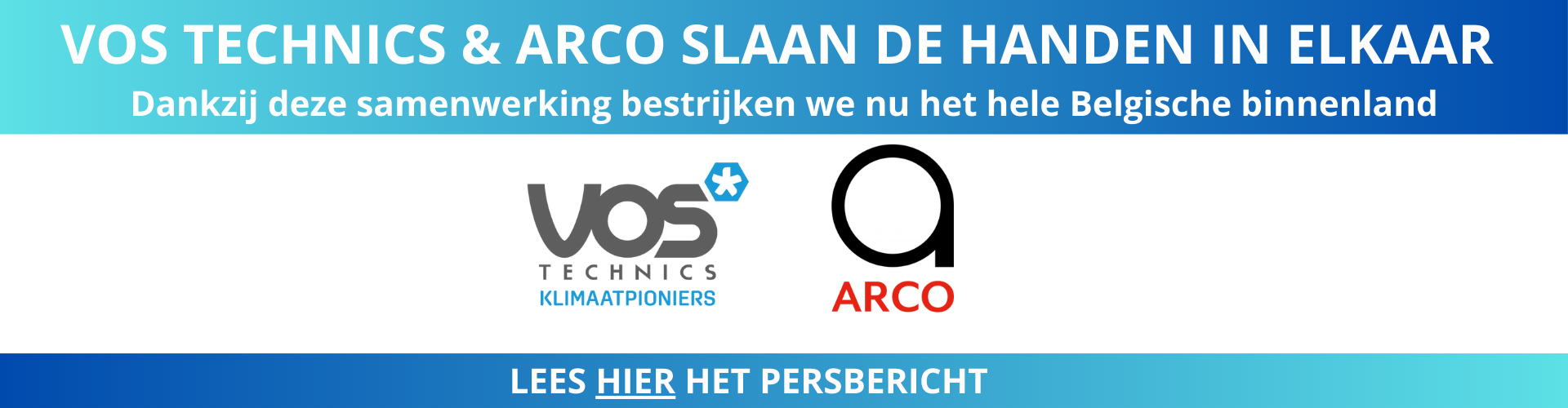 VOS technics & Arco slaan de handen in elkaar